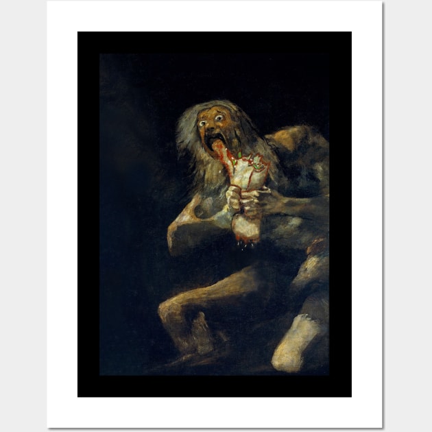 Fransico Goya's Saturn Devoruing his Boruito Wall Art by jonah block